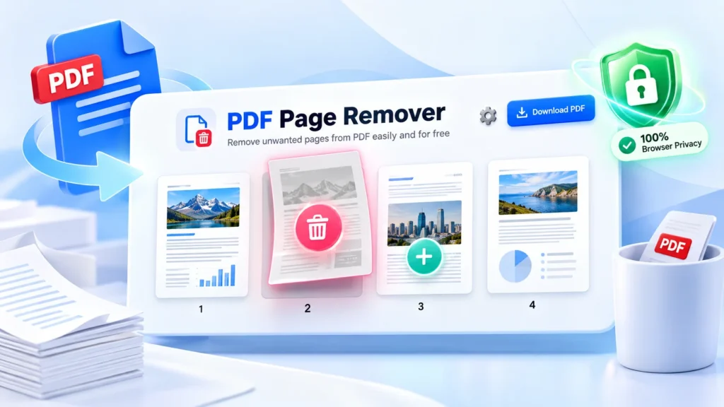 PDF page remover tool showing how to remove unwanted PDF pages online